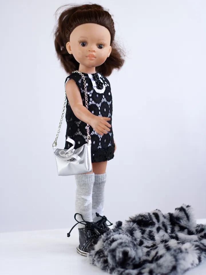 Little Darling Dianna Effner set of clothes, 13 inch doll dress, coat, shoes, underwear, bag, Paola Reina clothes, Dolls