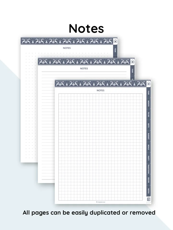 Christmas holiday planner. Event meal journal. Christmas gifts log. Holiday budget planning. Advent calendar for kids