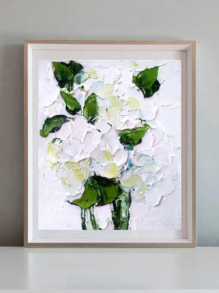 Hydrangea Painting Impasto Original Art 6 x 5 Flowers Oil Painting Original Paintings Floral Small Artwork Art by ArtProkopaloSv
