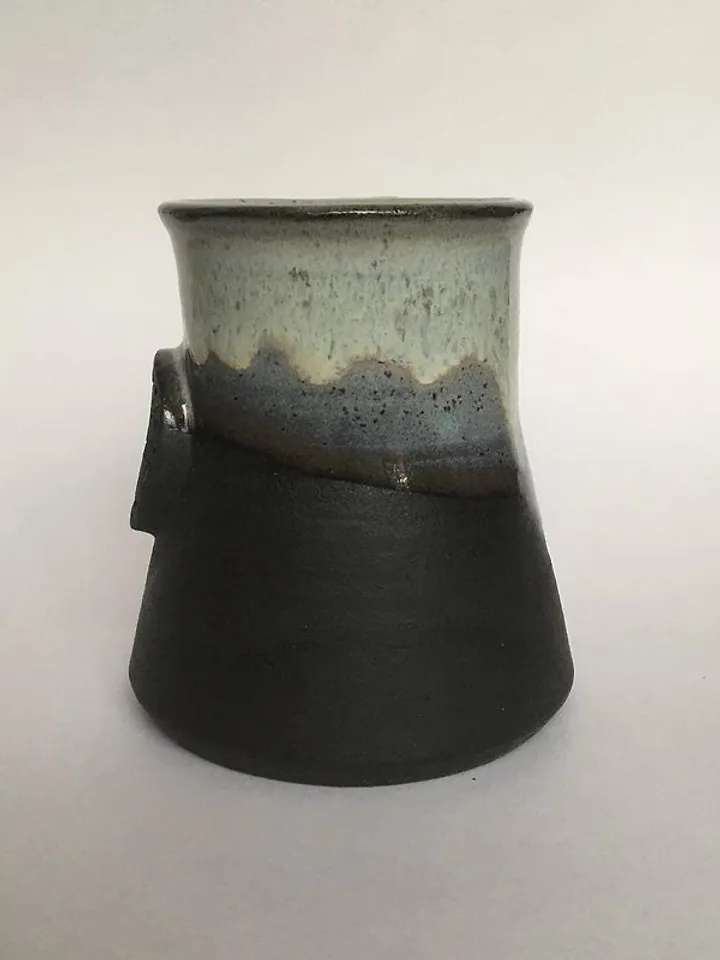 Vegvisir black, lemon and lavender stoneware mug
