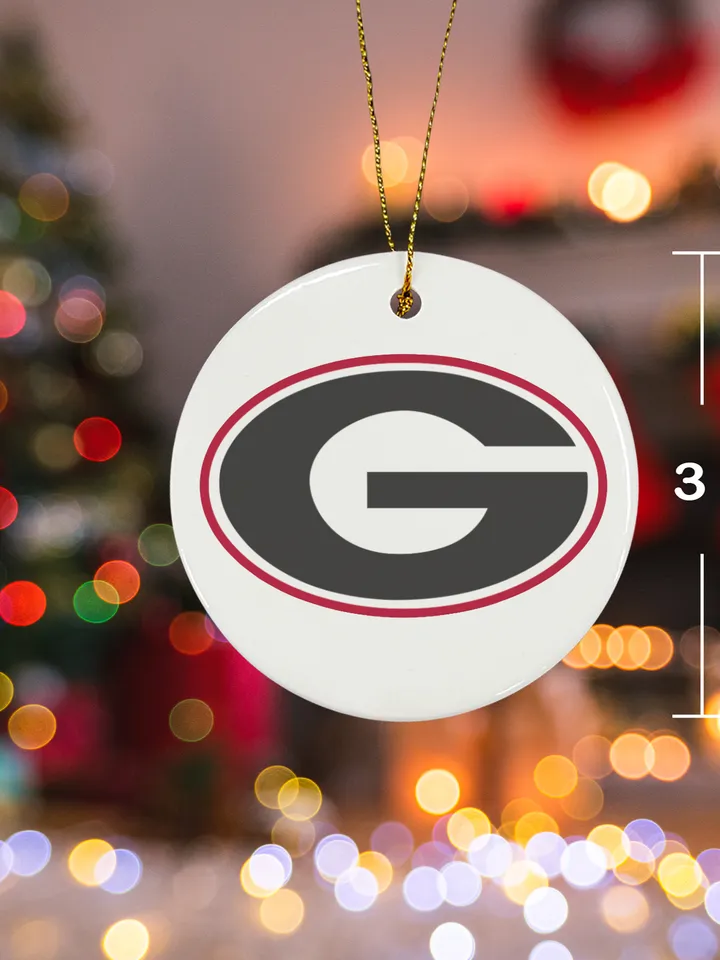 Bulldogs Christmas Ceramic Ornament