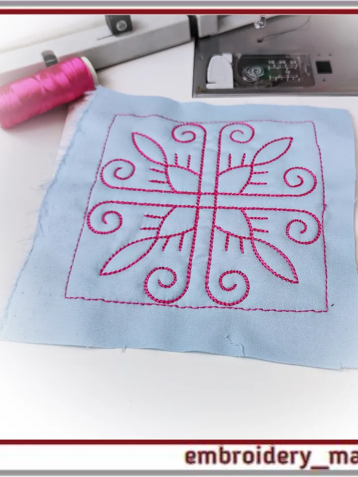 Quilt Block 40 Quilting Designs by Embroidery Manavi 05