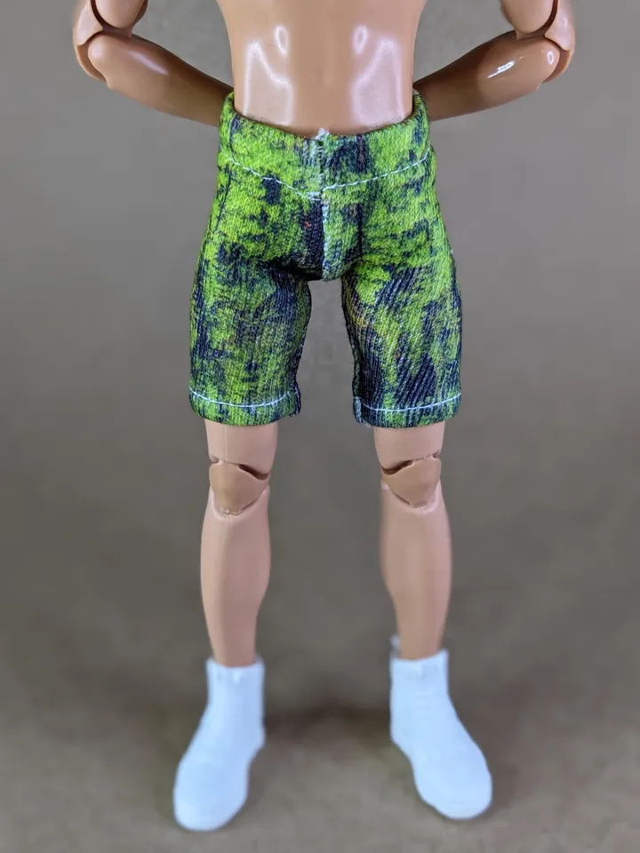 Natural printed elastic shorts for for 12 inch fashion male dolls
