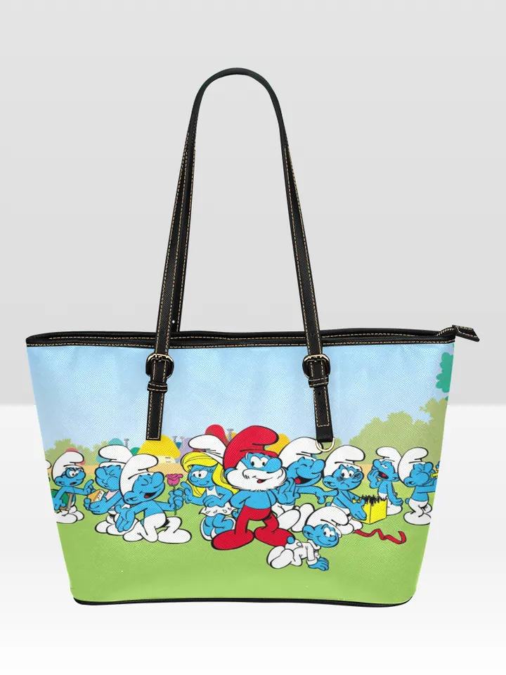 Smurfs Leather Tote Bag