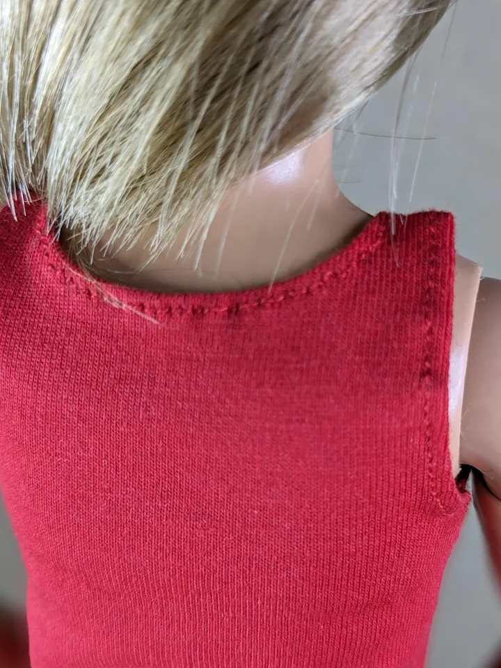 Red tank top for 12 inch fashion male dolls