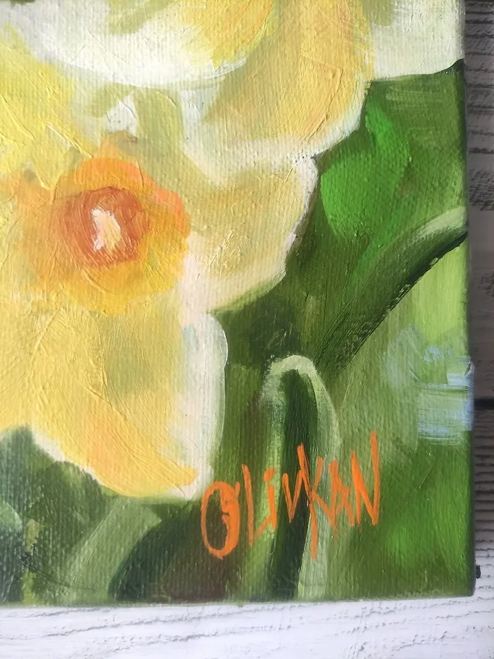 Narcissus Painting Daffodil Original Watercolor Floral Wall Art Small Flower Art