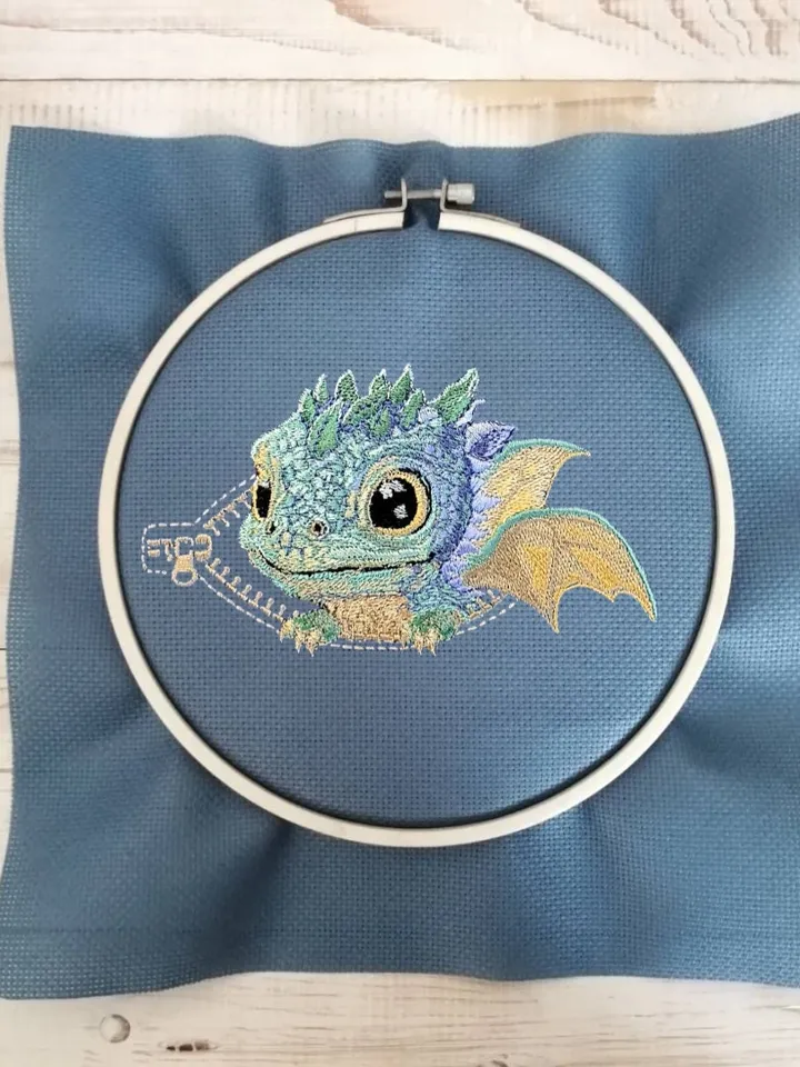 Dragon machine embroidery design baby dragon embroidery pattern