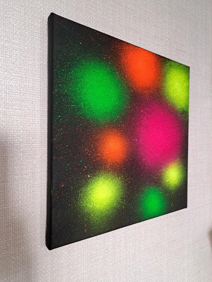 Fluorescent neon painting oil painting abstract modern art contemporary art on canvas