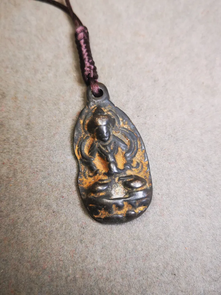 Gandhanra Antique Tibetan Buddhist Statue Badge,Amitayus, Buddha Of Infinite Life,40 Years Old