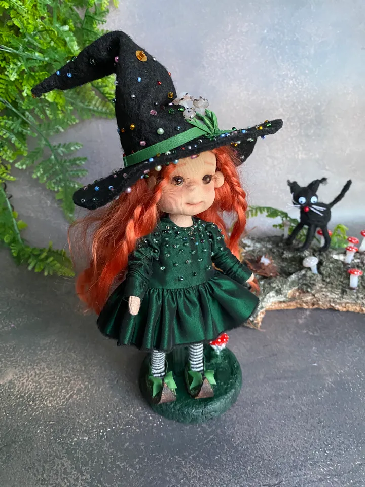 CUTE WITCH DOLL HANDMADE