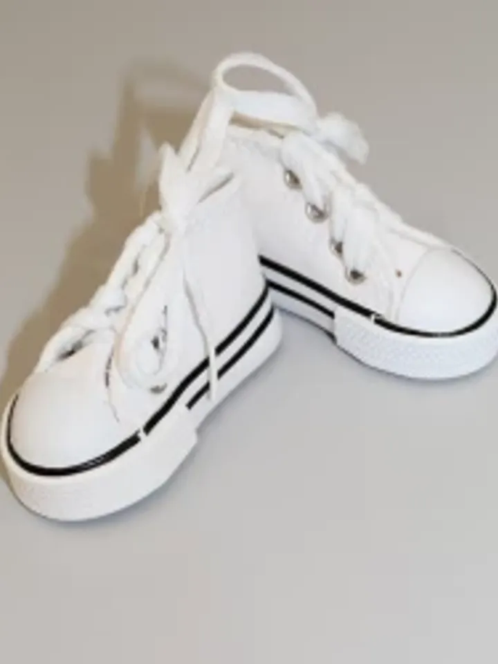 Textile sneakers for 1/3 1/4 SD BJD Doll - 7.5cm sole length - Or any other doll – Christmas gift idea