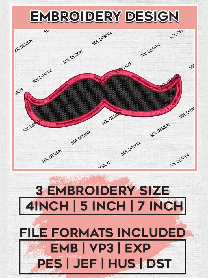 NCAA Austin Peay Governors Team Moustache Logo Embroidery Design Files, NCAA Austin Peay Governors Machine Embroidery, NCAA Teams, 3 sizes, NCAA Machine embroidery designs, Digital Download