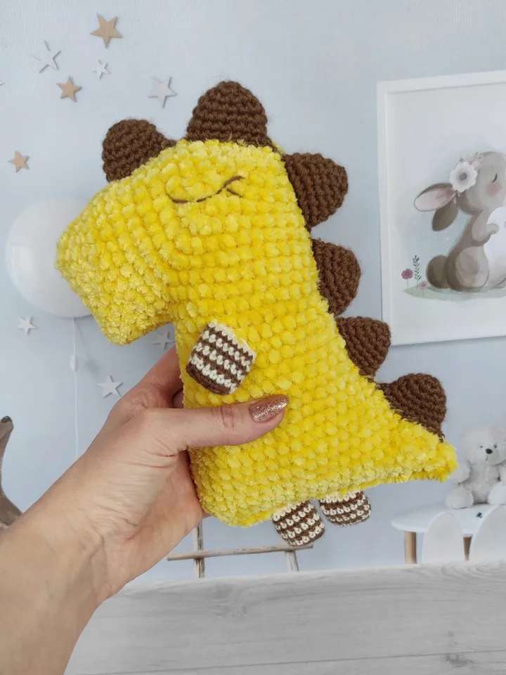 Plush dragon toy, sleep toy, yellow dragon toy, stuffed dragon toy