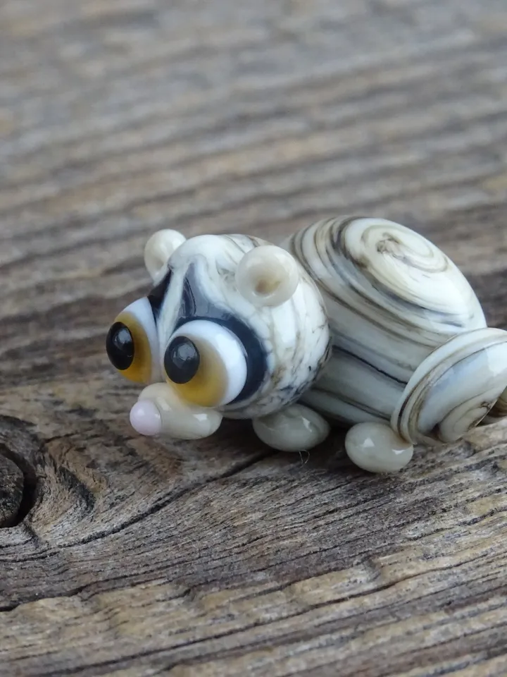 GLASS FIGURINES Lori lemur figurine Tiny lemur gifts miniature lemur decor Blown glass art sugar opossum ornaments Miniature lemur