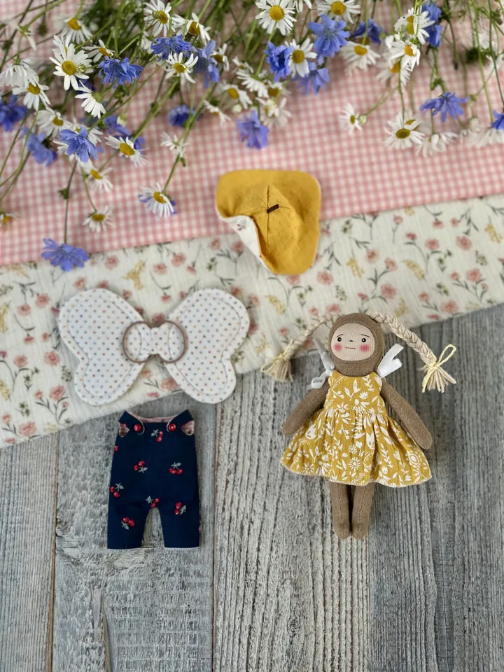 7.5”/19 cm Butterfly Doll with Clothes step-by-step
SEWING PATTERN