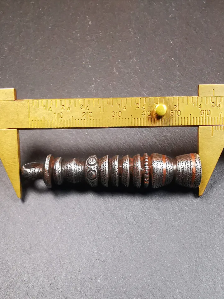 Gandhanra Handmade Tibetan Buddhist Ritual,Stupa,Pagoda,Buddhist Tower Amulet Pendant,Made of Cold Iron