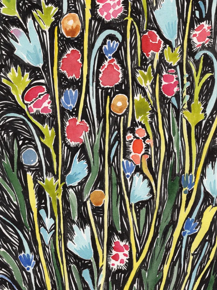 Watercolor painting. Abstraction. Flowers