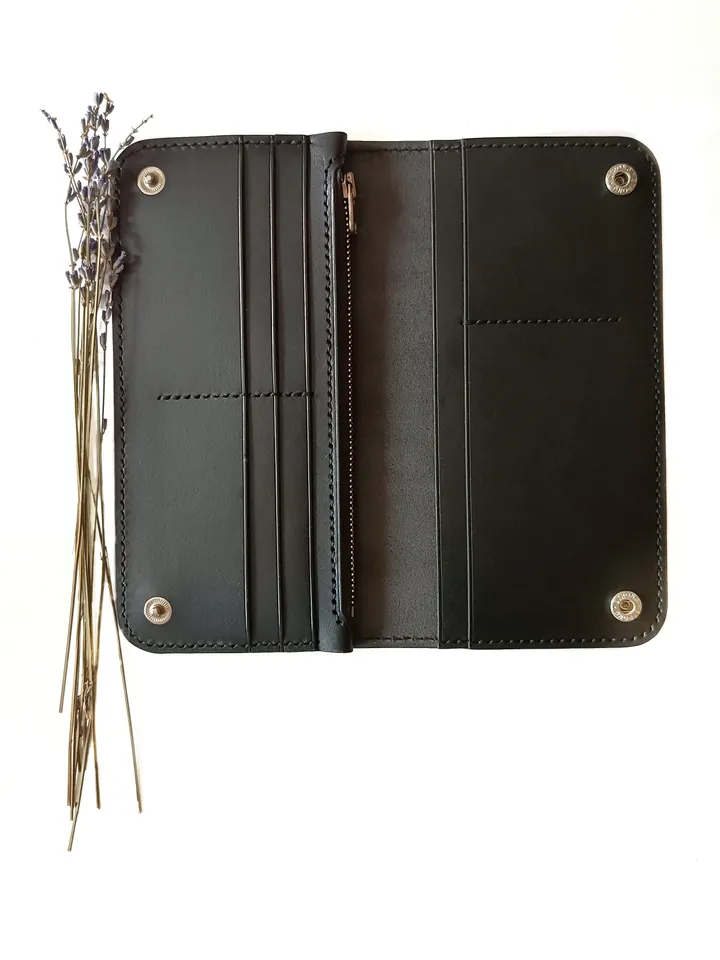 Pattern longer wallet - Pattern of a leather wallet - Download PDF. & video TUTORIAL