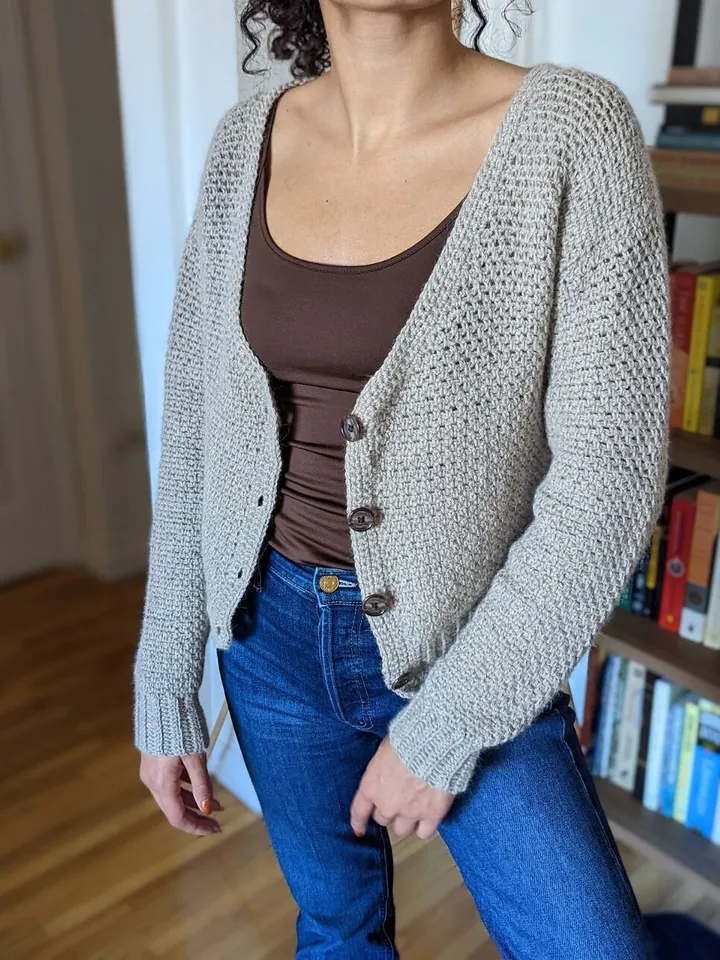 Crochet cardigan pattern, easy cardigan women ladies, card for beginner pdf