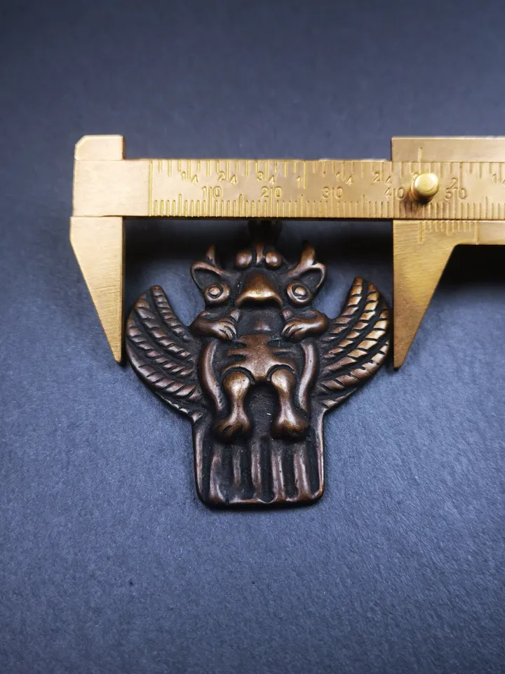 Gandhanra Antique Tibetan Buddhist Amulet,Garuda,Garula,Suparna,Golden-winged Bird Pendant,Made of Copper