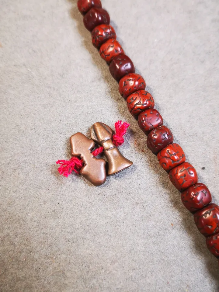 Gandhanra Handmade Tibetan Amulet Pendant,Mini Vajra and Dorje Bell, Mala Marker Bead ,Prayer Bead Accessories