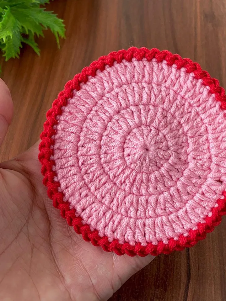 Modern Crochet Coaster Pattern, Unique DIY Cotton Round Coaster Tutorial, Perfect Handmade Table Decor Gift for Beginners