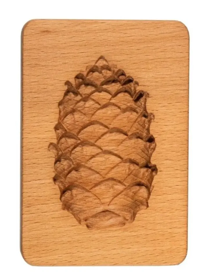 Cedar Cone Embossed cookie mold, cookie cutter, wooden mold, Wooden stamp stamp for gingerbread cookies springerle stamp