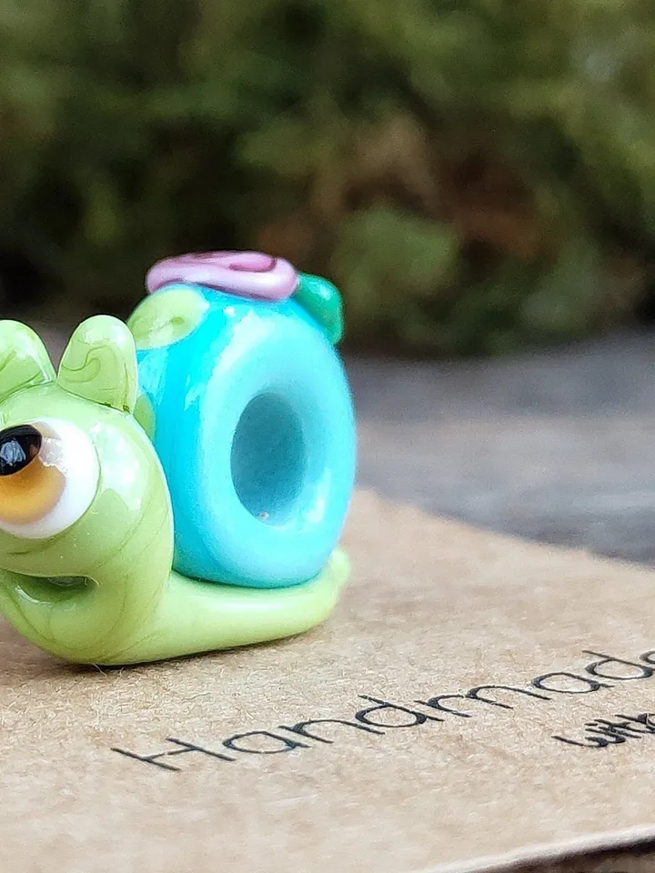 Fox charm bead fox Jewelry fox bracelet glass fox gift fox miniature fox glass beads large hole beads lampwork beads European big hole beads