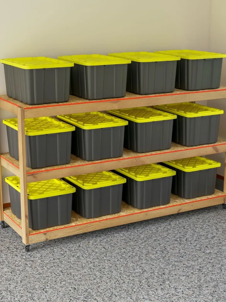DIY 32x96 Movable Garage Shelves Plans, PDF