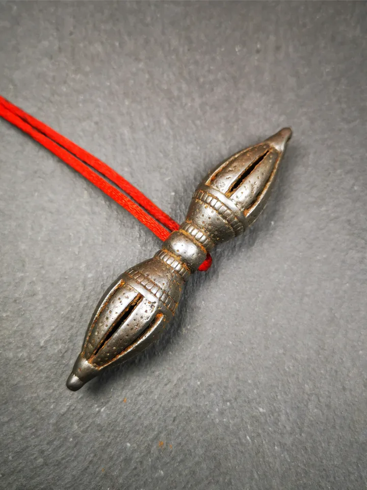 Gandhanra Vintage Nine-pronged Vajra Dorje,Tibetan Buddhism (Vajrayana) Ritual Implement,Made of Cold Iron,30 Years Old
