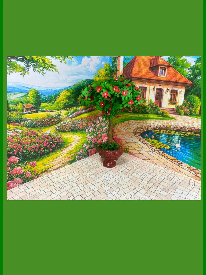 Photo background for roombox. 1:12. A4. Digital. Photo background with nature. 3 sheets.