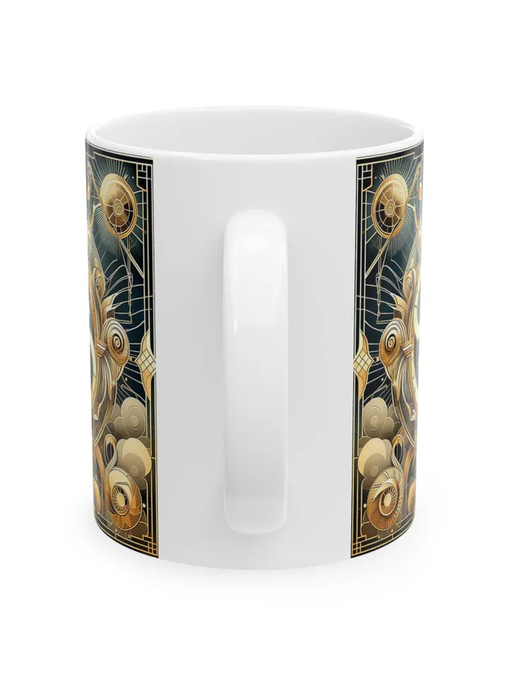 Cancer Zodiac Mug, Unique Coffee Cup, Zodiac Style Drinkware, Decorative Tea Gift, Retro Kitchenware, Home Decor