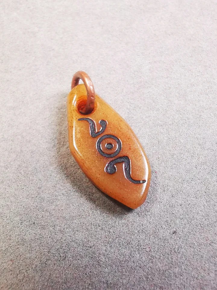 Gandhanra Tibetan Yak Bone Carved Amulet,Bead Counter Pendant,Mani Jewel Amulet for Mala,Prayer Beads