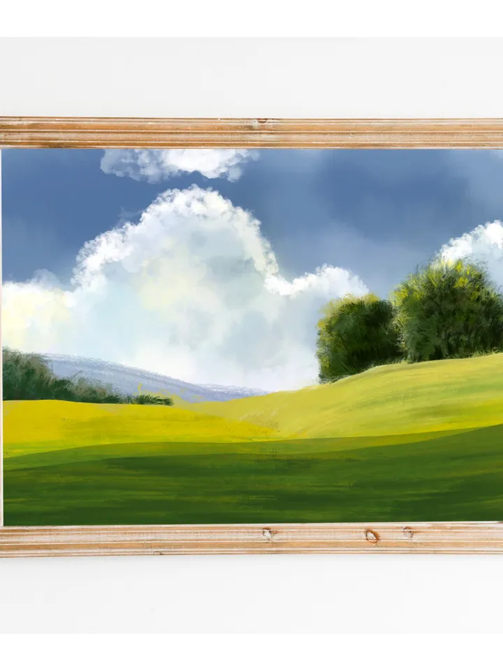 Landscape Art Painting Print Home Decor Wall Art Rustic Birthday Gift For Friend Farmhouse Wall Art Poster New Home Gift Landscape Poster