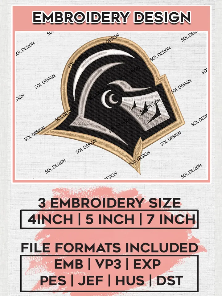 Army Black Knights Team Mascot Logo Embroidery Design Files, NCAA Army Black Knights Machine Embroidery, NCAA Teams, 3 sizes, NCAA Machine embroidery designs, Digital Download