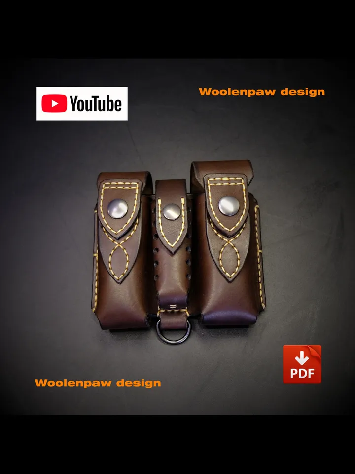 PDF leather pattern - Belt Case for Leatherman Surge + Bit-Kit. EDC40