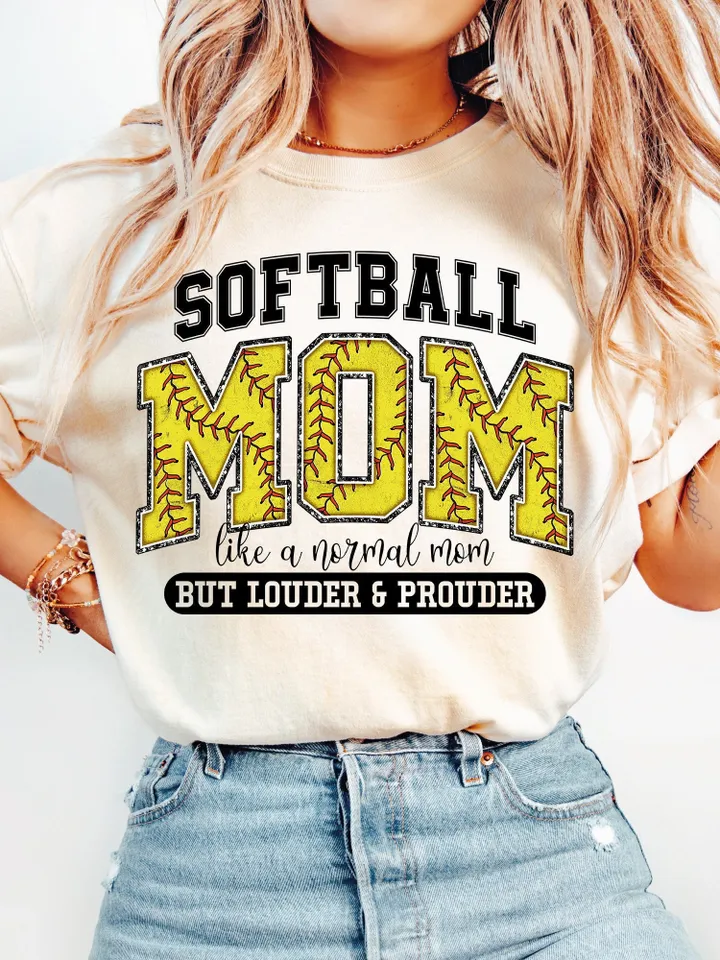 Softball Mom PNG, Varsity, Distressed, Softball mama, Loud and Proud Softball Mom, Sublimation Design Downloads