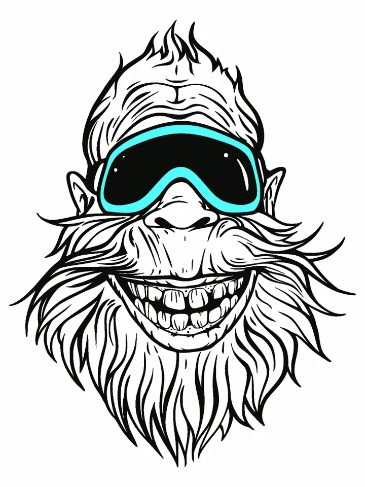 Bigfoot SVG, Bigfoot Mountain Flag svg, Yeti svg, Sasquatch svg, Walking Yeti svg, Bigfoot USA Flag svg, Wild Monster