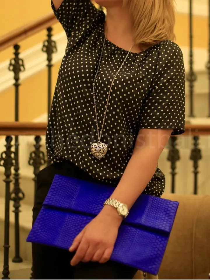 Genuine Python Skin Royal Blue Big Envelope Clutch | Macbook Air Case Leather | Ultramarine Bright Blue Elegant Woman Bag | Snake skin Bag