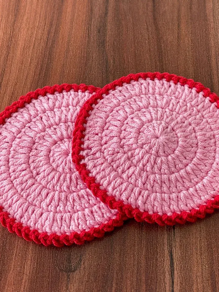 Modern Crochet Coaster Pattern, Unique DIY Cotton Round Coaster Tutorial, Perfect Handmade Table Decor Gift for Beginners