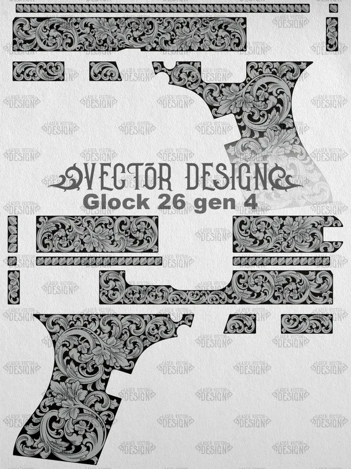VECTOR DESIGN Glock 26 gen 4 Scrollwork 2