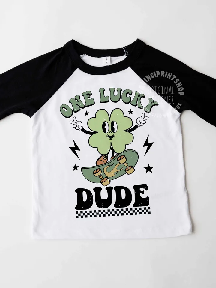 One Lucky Dude PNG, St Patricks Day, Retro png, Boy png, Boy Sublimation, Kids Sublimation, Lucky Sublimation, Sublimation Designs, png file