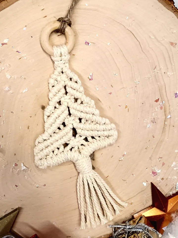 Macrame Tree Ornament Macrame Christmas Tree Macrame Christmas Ornaments Unbreakable Ornaments Holiday Car Charm Boho Tree Ornaments