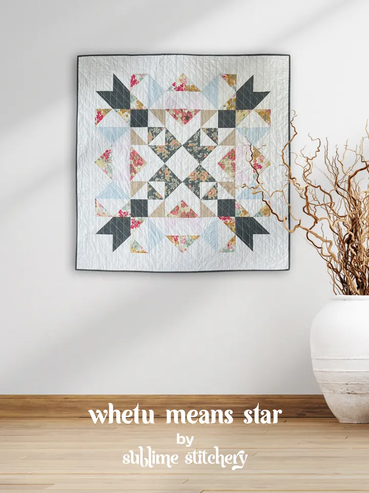 Medallion Style Star Quilt Pattern: Whetū means Star, Beginner Friendly (English)