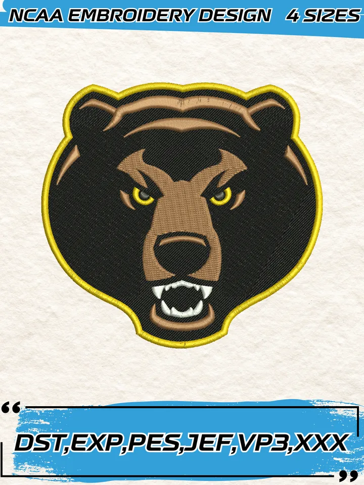 Baylor Bears Mascot Embroidery Designs,NCAA Logo Embroidery Design,Machine Embroidery Design File,4 Sizes, Digital Download