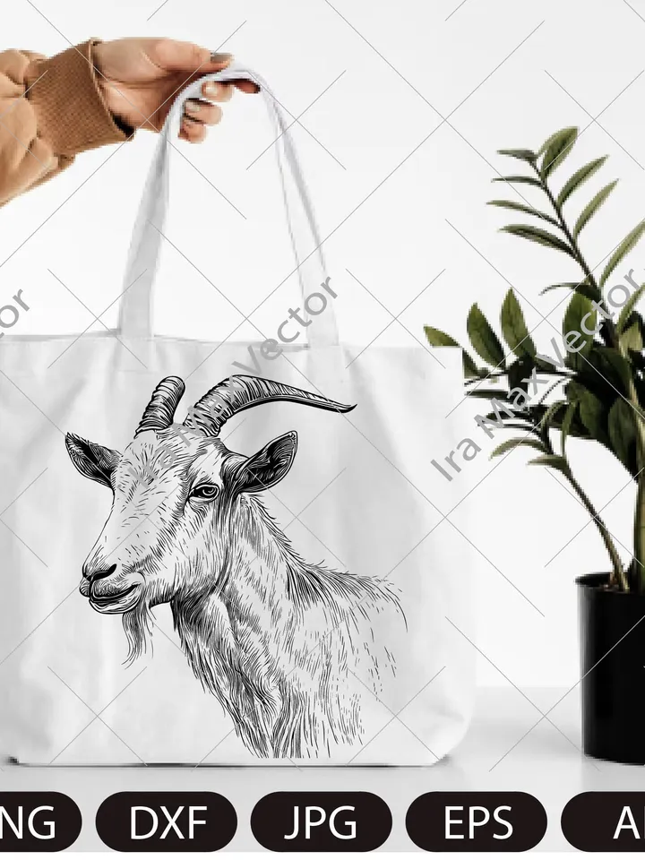 Goat Svg, Goat Clipart, Goat Png, Goat Head, Goat Face svg , Goat Silhouette, Animals Silhouette