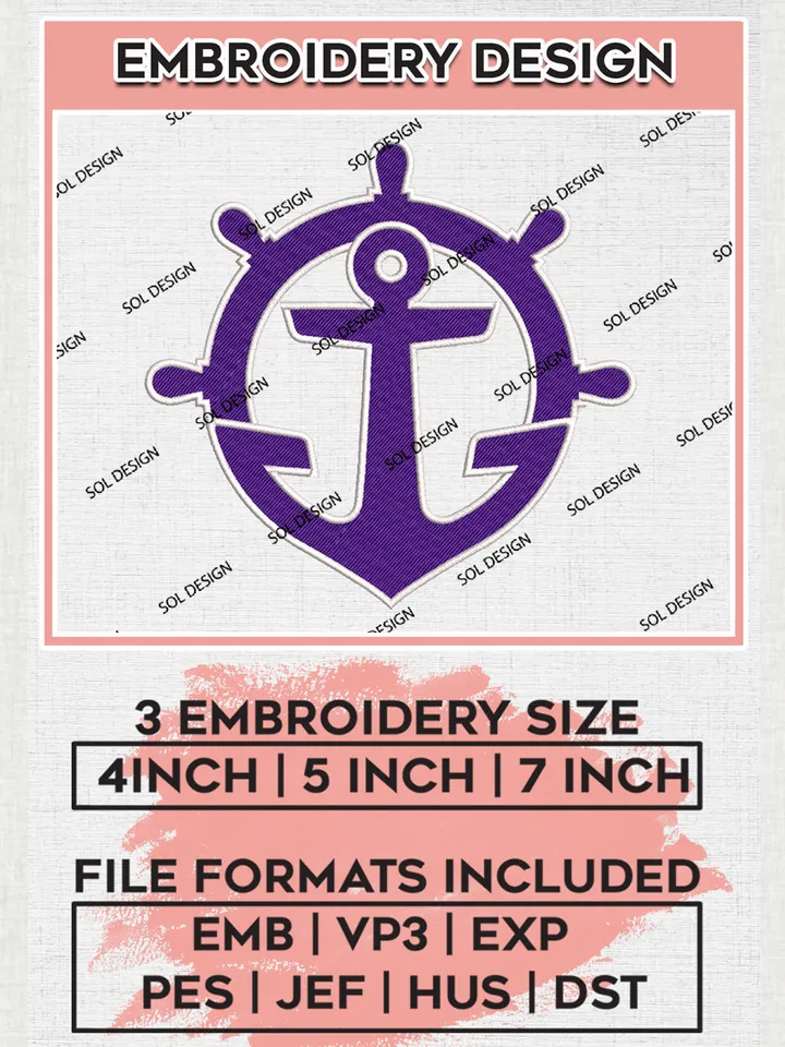 Portland Pilots Logo Machine Embroidery Design, NCAA Portland Pilots Embroidery Design Design files, NCAA Team Embroidery Designs, NCAA Machine Embroidery Designs, Digital Download