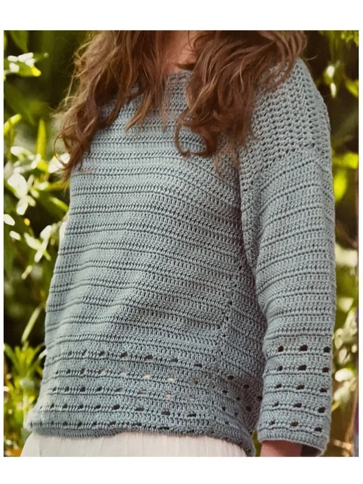 Easy sweater crochet pattern, women sweater crochet pdf