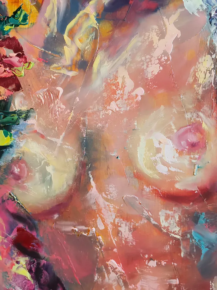 Nude Naked Girl Woman Art Large Original Oil Painting Actress Singer Artist Svinar Oksana