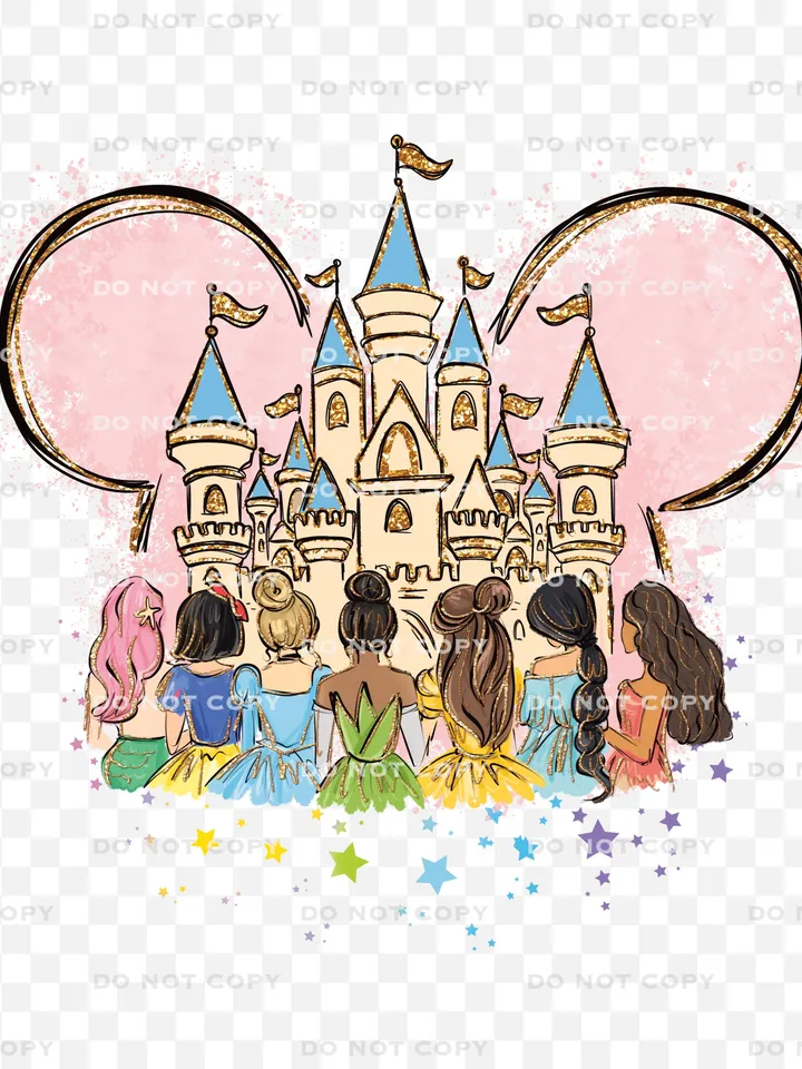 All princess Watercolor Princess PNG, Princess clipart png, Family vacation clipart, Family vacation png, Family trip, All princess design